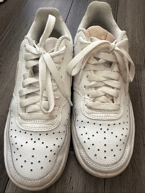 Nike Shoes - Nike Women's White Low-Top Perforated Leather Sneakers
